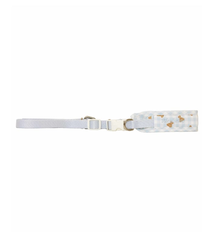 予約【Sallys】Bailey cushioning two ways leash (Powder Blue Check)