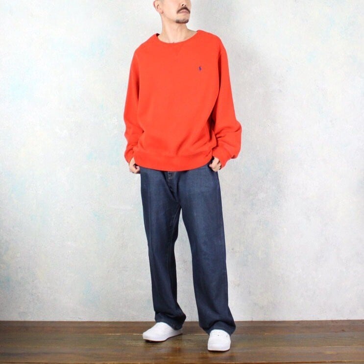 Polo by Ralph Lauren オレンジカラー コットンスウェット