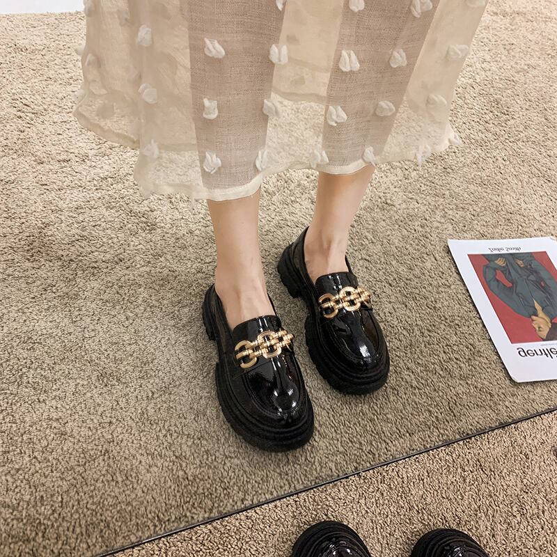 レザーサマーレッドスタイルスタンダードカジュアル 靴 シューズ レトロ ローファー 夏物 フェイクシューズ27112990453