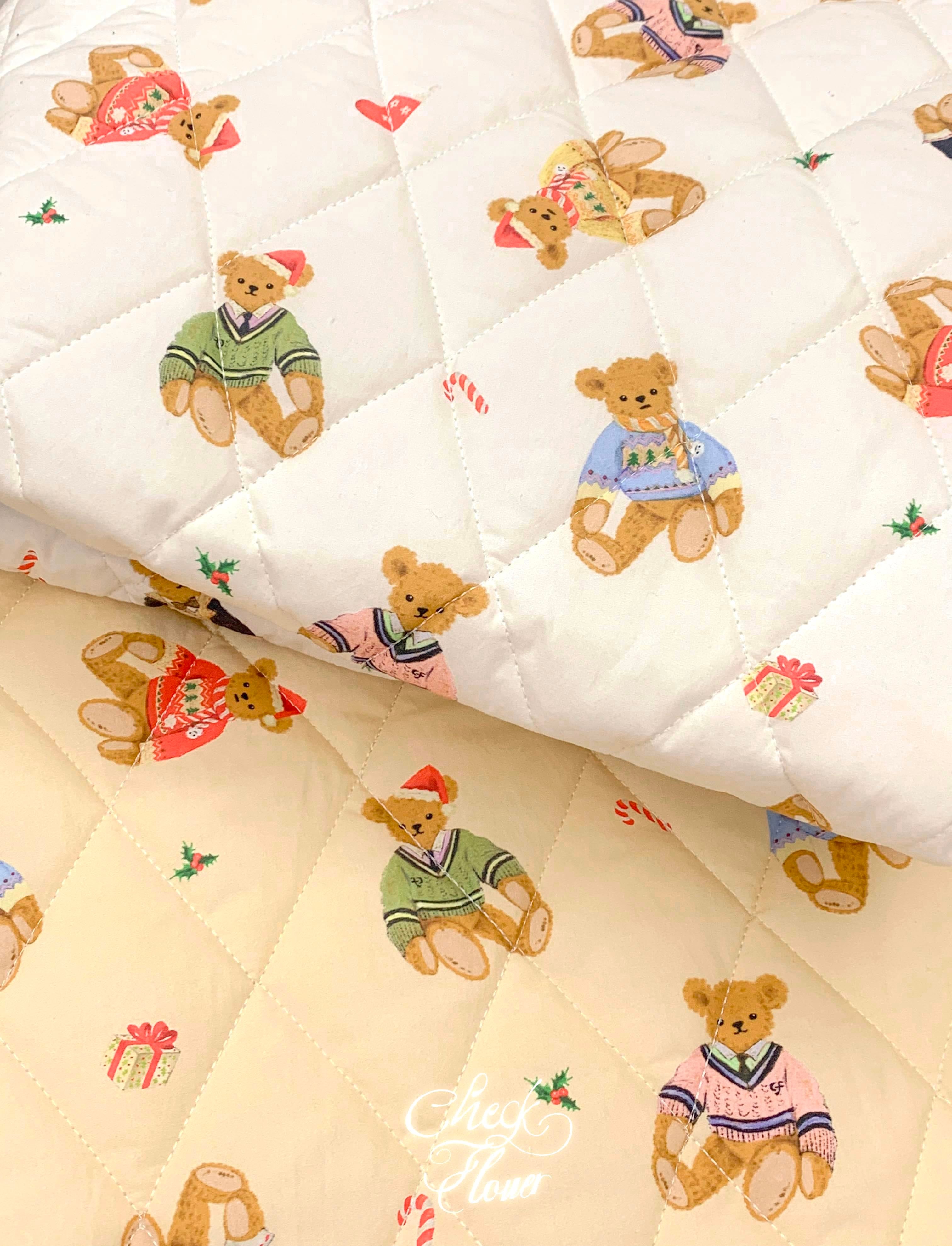 【終了】サンタベア　ダイヤキルティング生地24FW