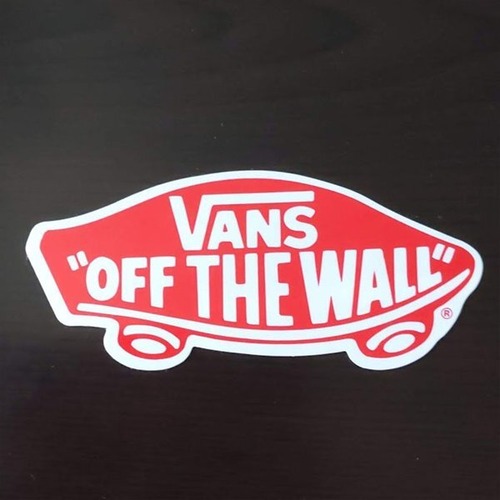 【ST-577】VANS バンズ スケートボード ステッカー OFF THE WALL レッド 5×11.1