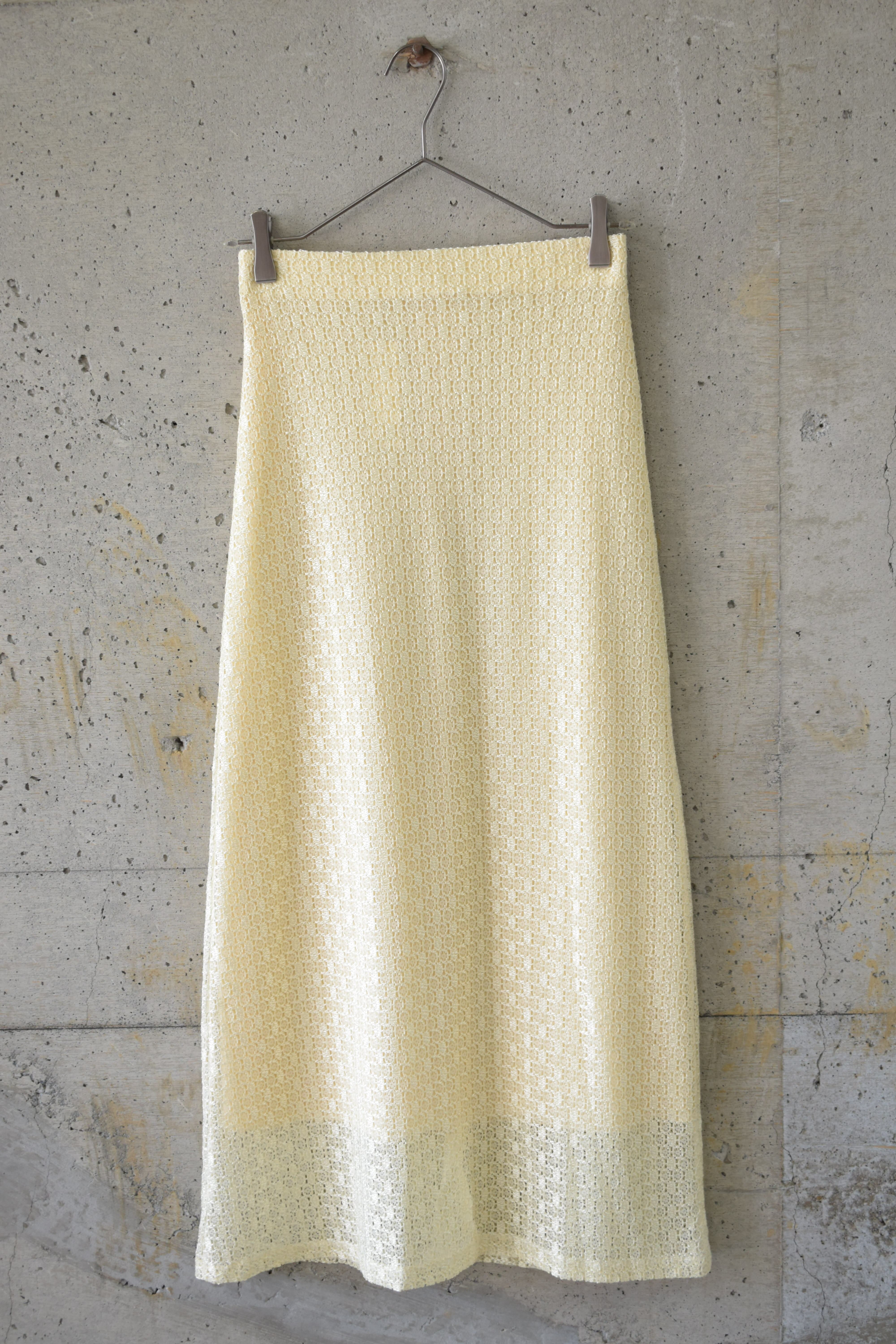 Pale yellow lace skirt