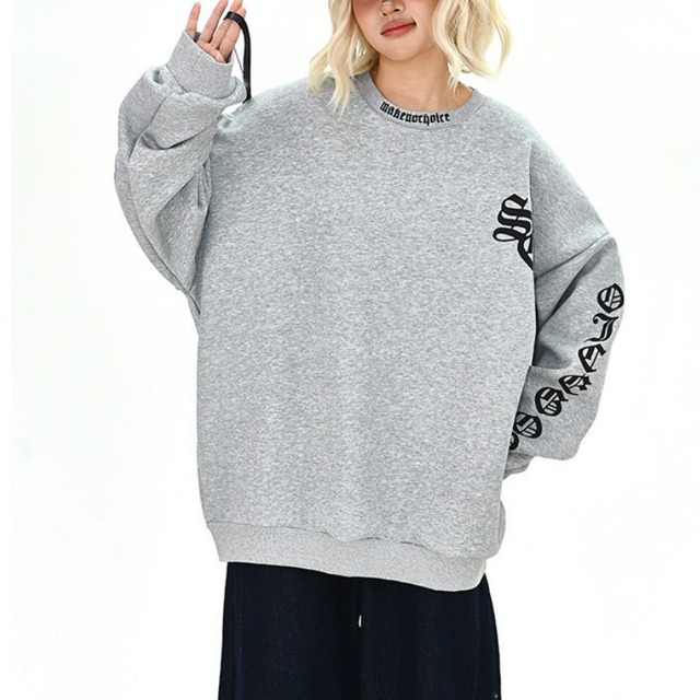 edge logo sleeve sweatshirt　エッジロゴスリーブスウェットシャツ　J1771