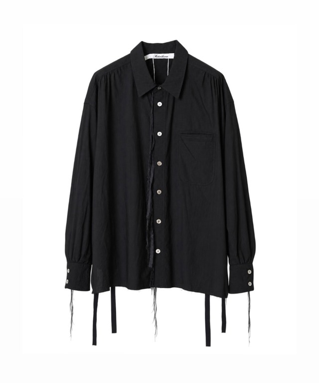 Midorikawa / MID26AW-SH02 SIDE SLIT SHIRT(BLACK)