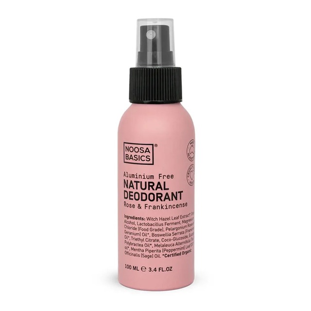 Noosa Basics ボディスプレー 100mL ローズ＆フランキンセンス【アルミニウムフリー/ナチュラルデオドラント】