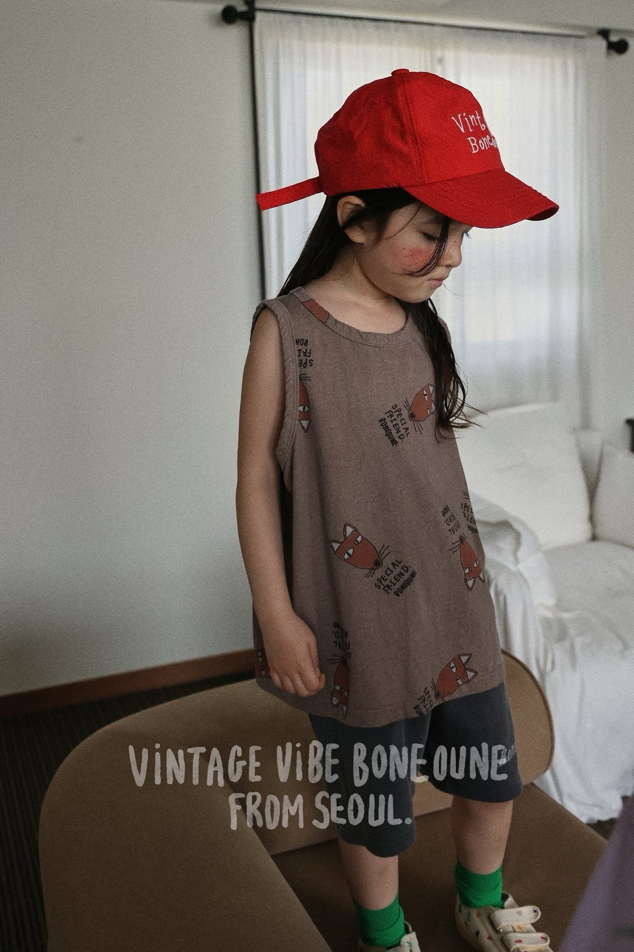 ラスト1【即納】FoxAllIslandSleevelessTshirt / BONEOUNE