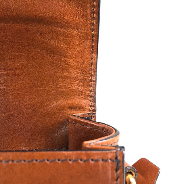 BURBERRY バーバリー ショルダーバッグ ブブラウン ロゴ レザー フロントバックル 66nxby