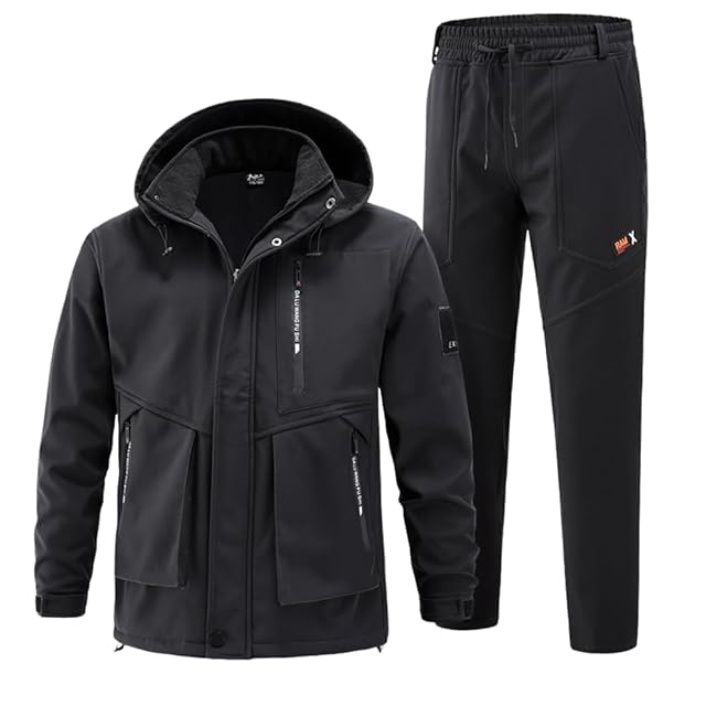Inkpoo] 登山ジャケット 冬服 コート メンズ 防寒 防風 防撥水 上下