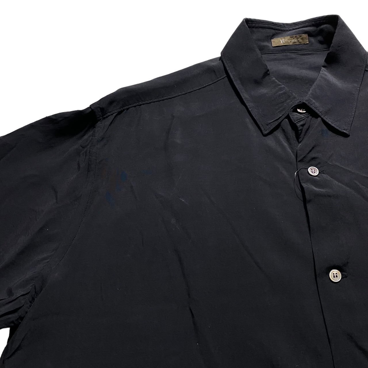 Y’s for men black rayon shirt