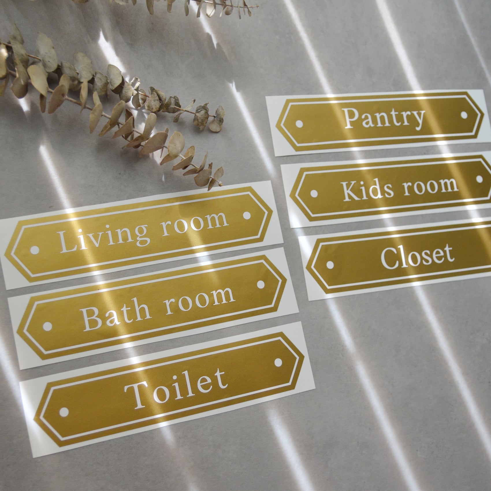 真鍮プレート風ルームサインウォールステッカー | LiTTLE OWNER