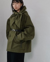 i’m here - Haoli Military Jacket :Khaki|フードストールドッキング/2WAY/ウェザークロス 入荷予定:2026.01.17(M 1点)