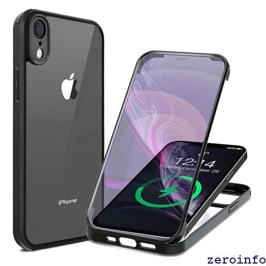 新品》 HAUTRKBG iPhone XR 用ケース 全面保護 両面強化ガラス 高 