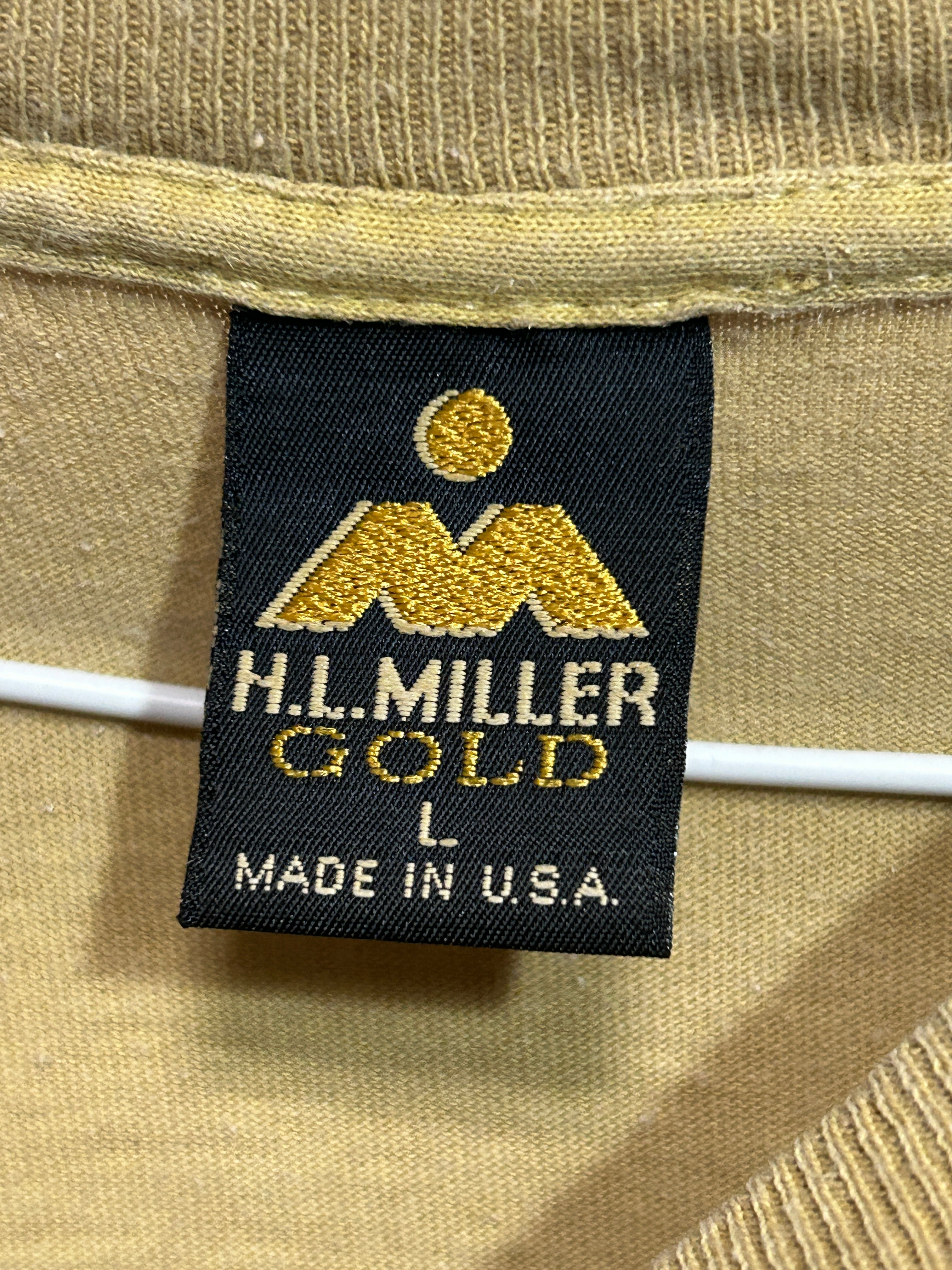 90's H.L.MILLER GOLD プリントT Made in USA XLSize | 西園寺