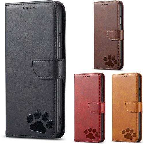 iphone7plus/8plus ケース 手帳型 肉球 アイフォン7plus / 8plus PUレザー 全面保護 手帳型ケース アイホン7plus / 8plus スタンド機能 保護ケース ブラック 834