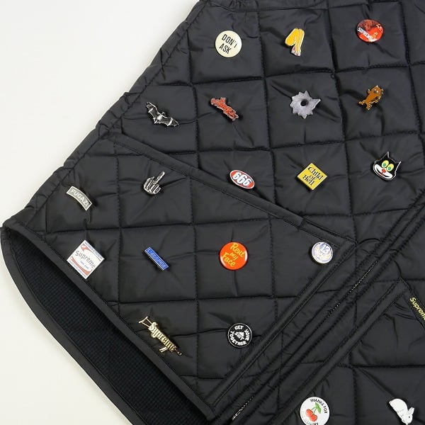 Size【S】 SUPREME シュプリーム 23AW Pins Quilted Work Vest Black ...