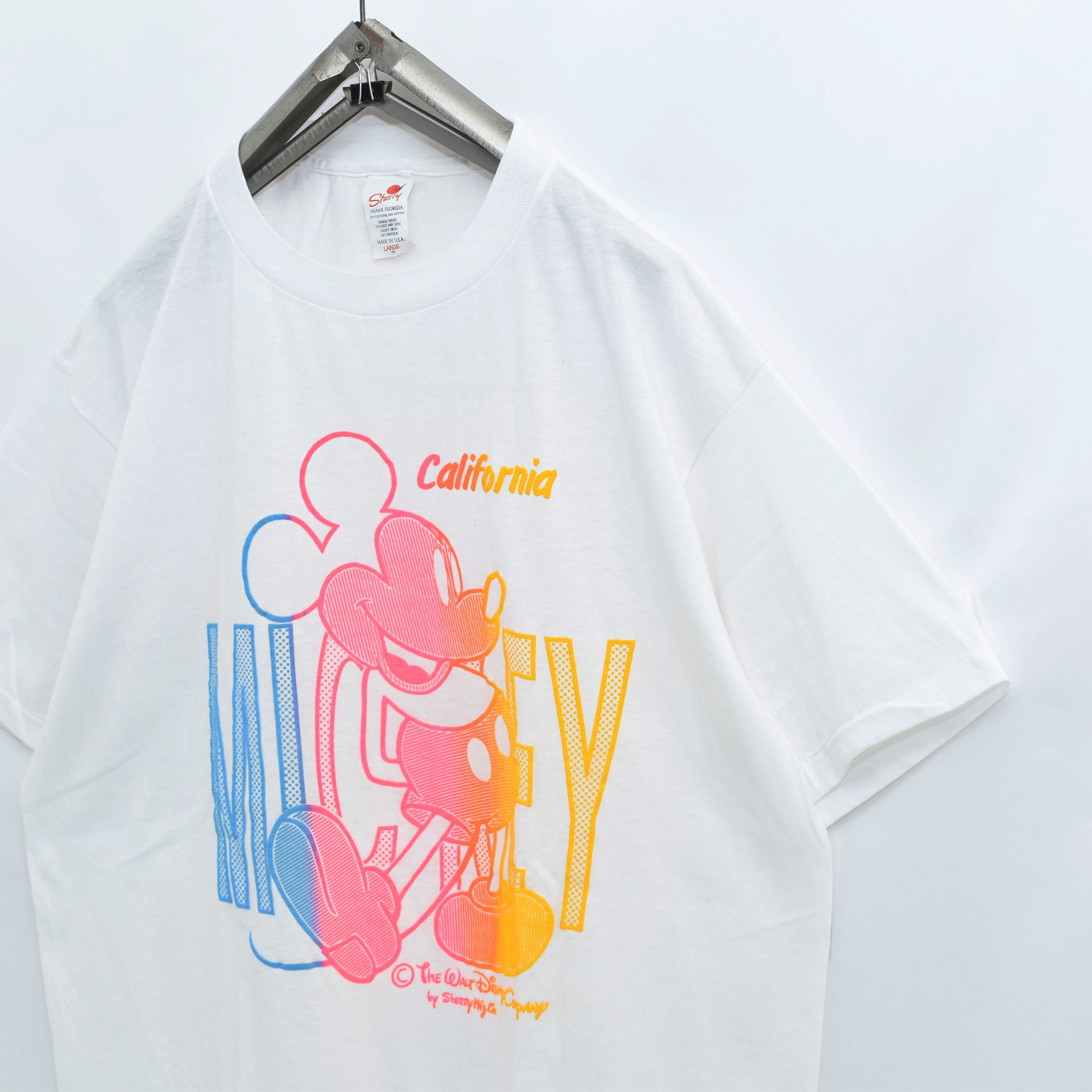 USA製年代80年代 allison MICKEY MOUSE ミッキーマウス キャラクタープリントTシャツ USA製 メンズM ヴィンテージ /eaa338350