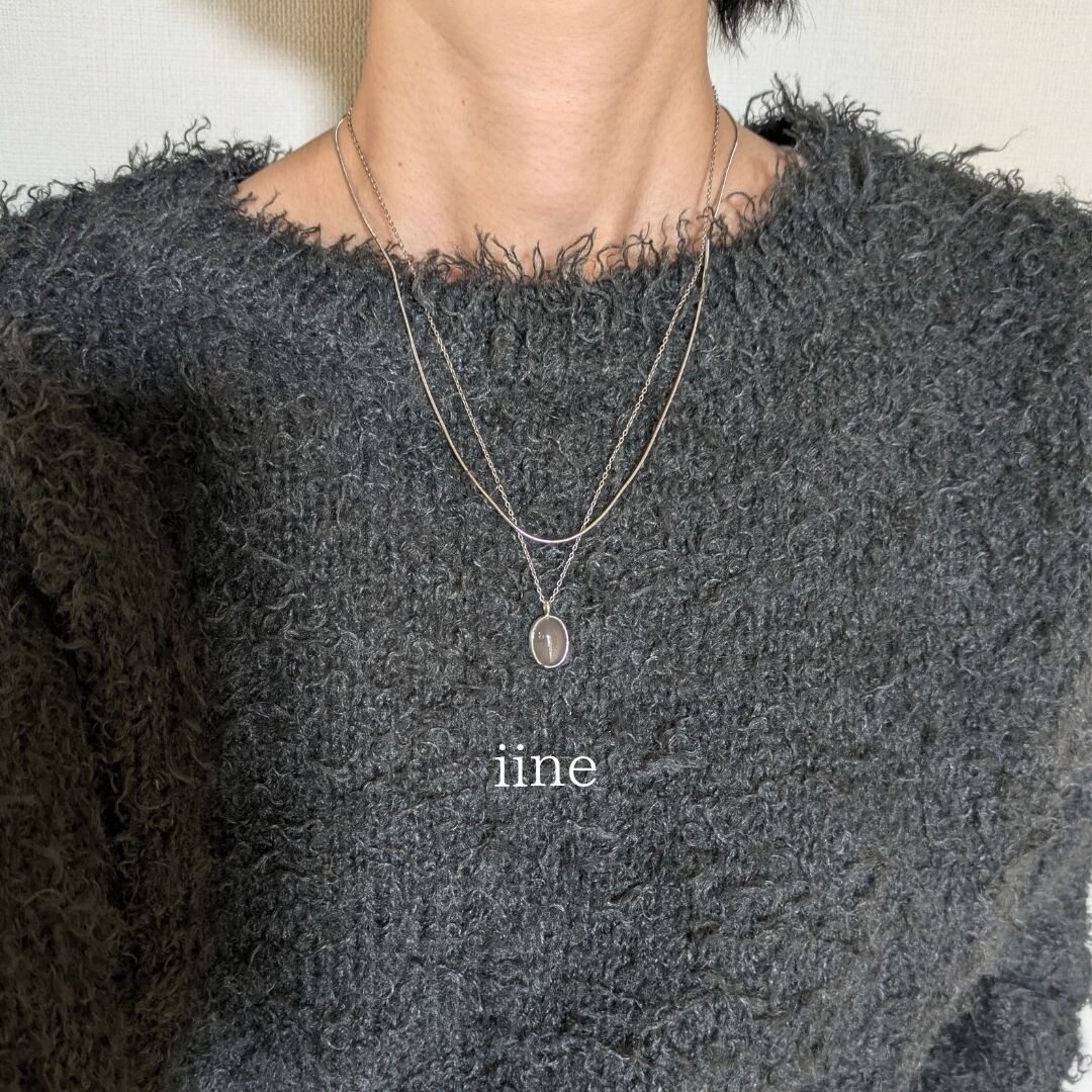 2点セット】重ね着けが楽しくなる*グレーオニキスのネックレス