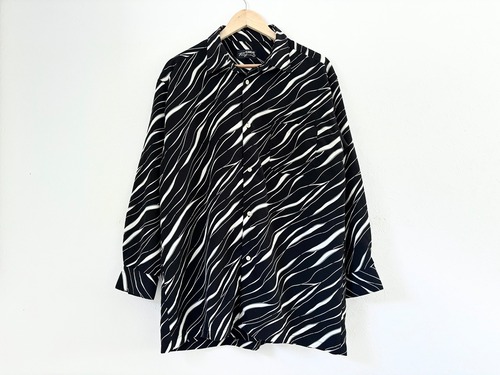 90s KANSAI Profumo Polyester zebra pattern shirt