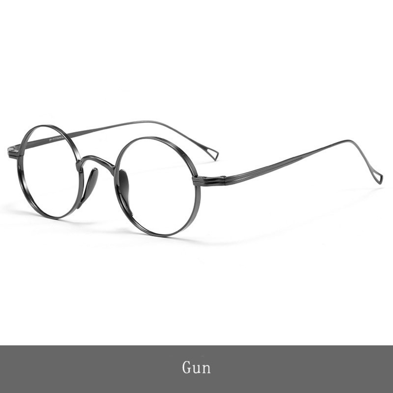 Unique Temple Titanium Glasses -round- / ユニーク テンプル チタン メガネ -ラウンド-