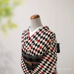 洗える着物 ダイヤの総柄小紋 袷