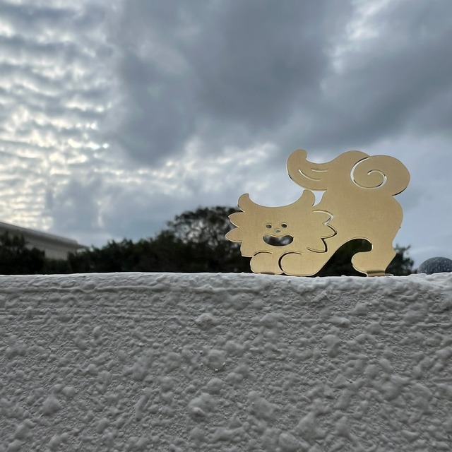 【公式通販限定個別販売】シーサー男の子置物　おしりトントンしてほシーサー　真鍮