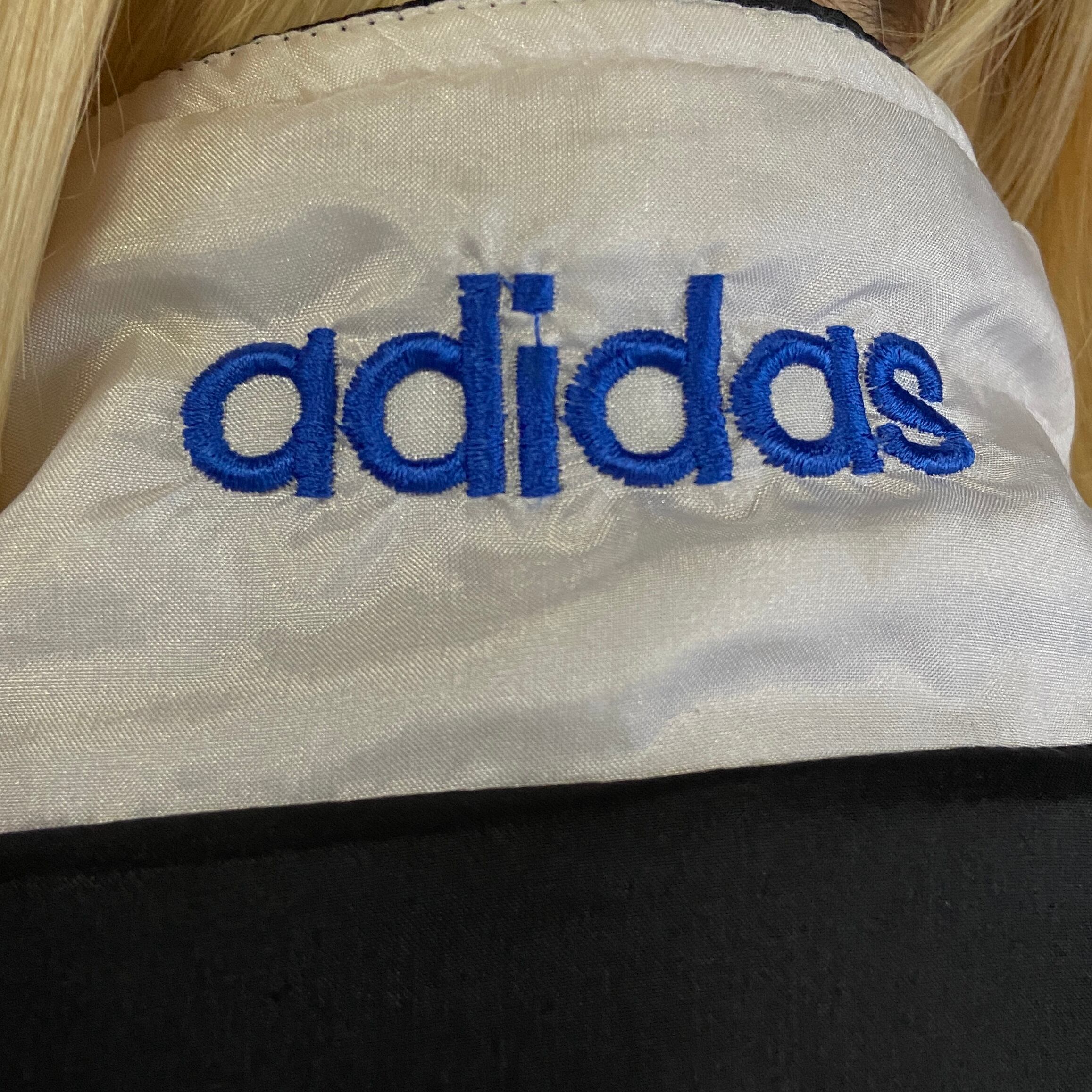 80年代 adidas アディダス ロゴ刺繍 切替 ナイロントラックジャケット