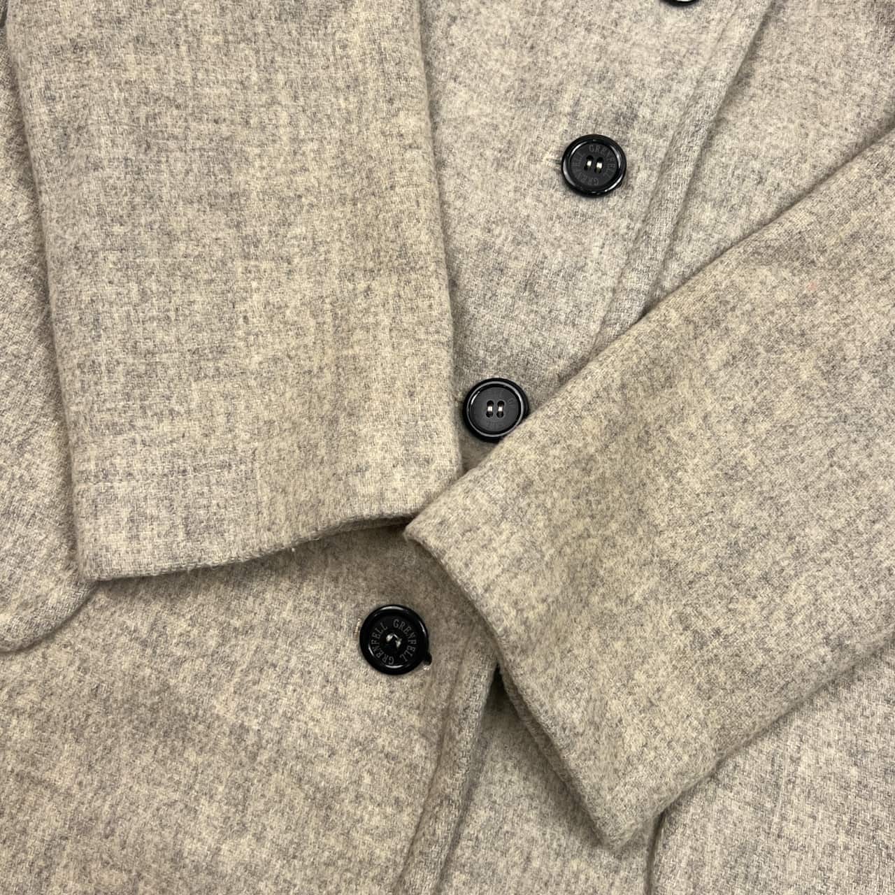 イングランド製 GRENFELL グレンフェル ウール ステンカラーコート 32/グレー レディース