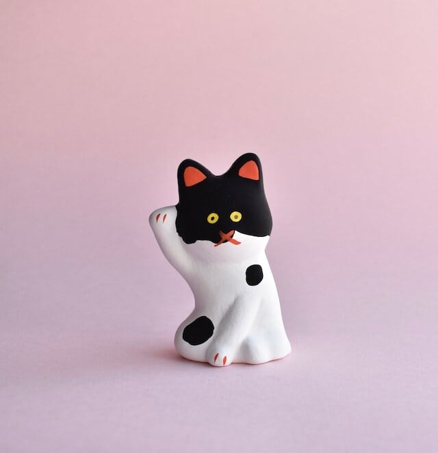 招き猫　土人形　ハチワレ　三毛猫 招き猫 土人形 ハチワレ 三毛猫 招き猫 土人形 ハチワレ 三毛猫