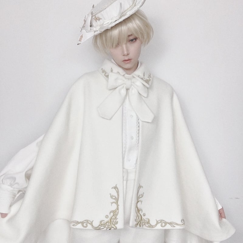 即納 ホワイトL】王子 皇子系 マント コート 厚手 Princess