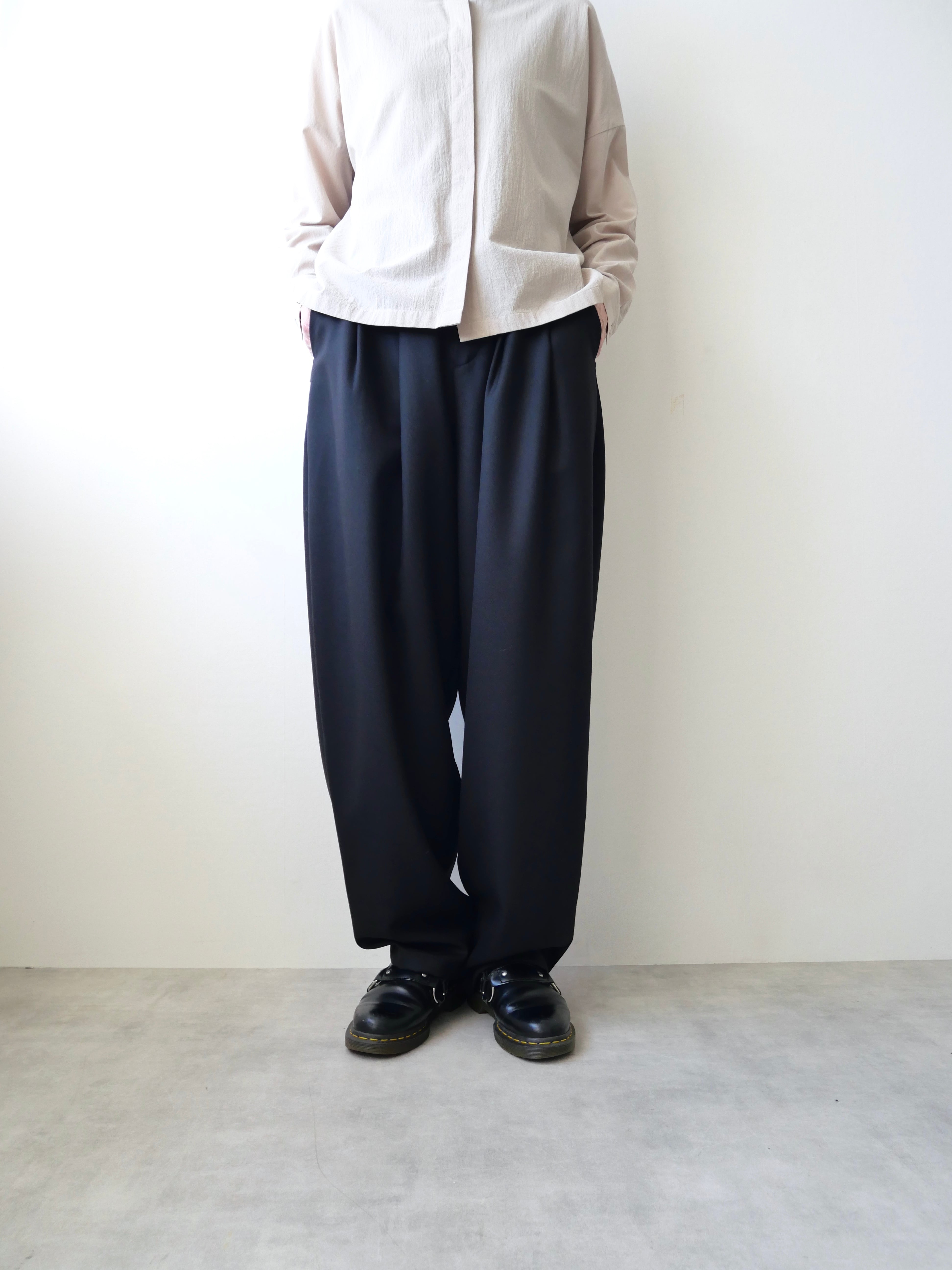 evam eva / wool volume pants | t a - n a