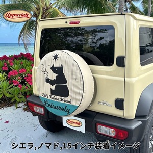 スペアタイヤカバー ジムニー,シエラ,ノマド,15インチ16インチ共用 JA11 JA12 JA22 JB23 JB64 JB74【Leisurely】