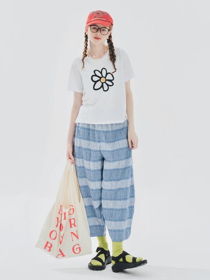 imakokoni ホワイトカラーフラワーデザイントップス 244708