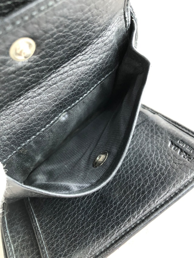 PRADA プラダ 財布 ブラック バックルモチーフ レザー vintage ヴィンテージ オールド k574bi