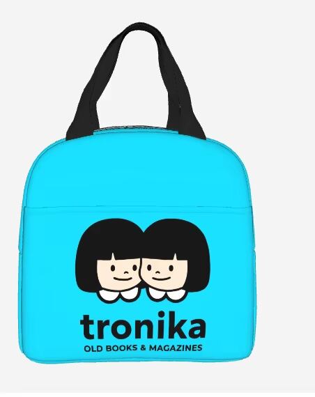 ランチバッグ「トロニカ　双子イラスト　ライトブルー」 - 画像1