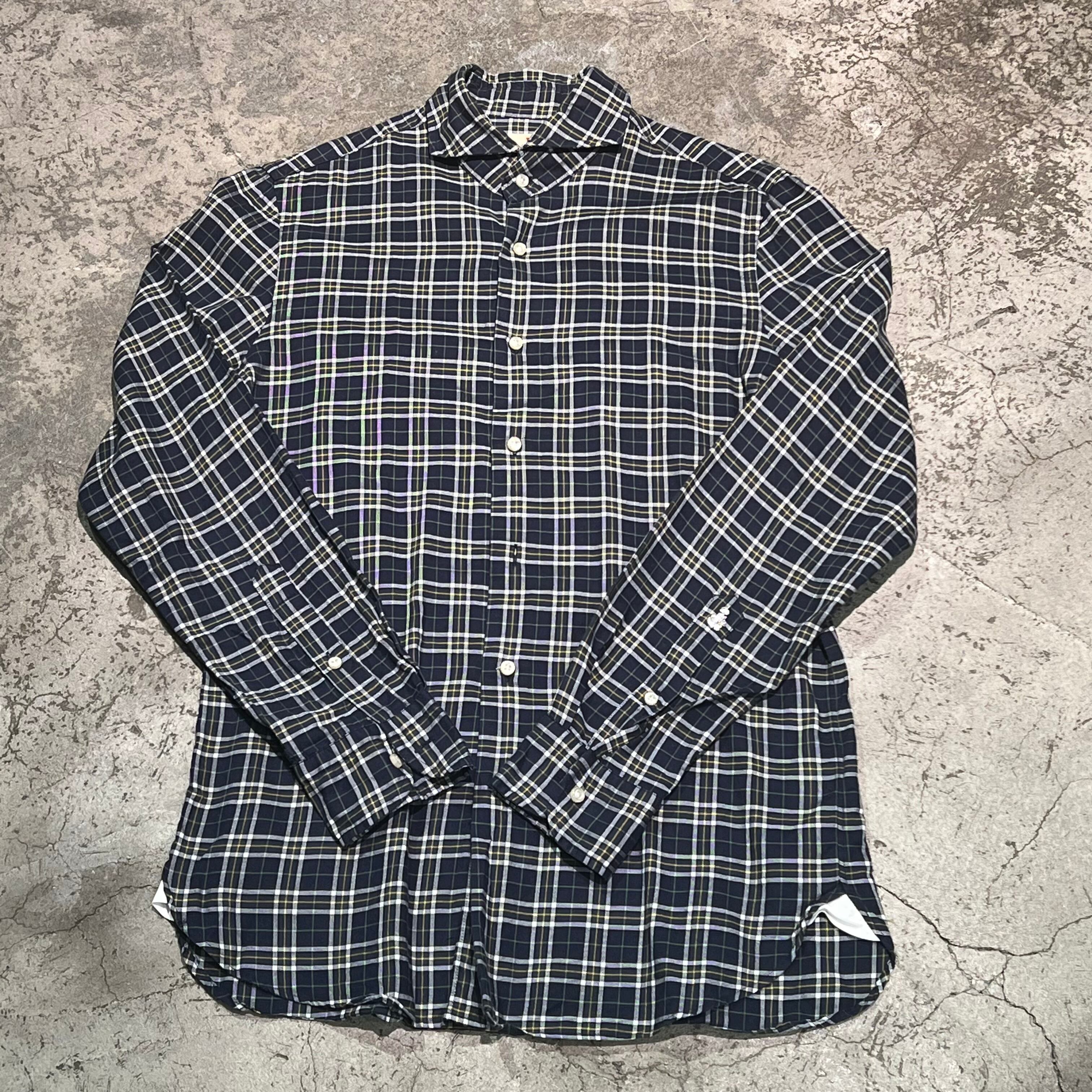 GUY ROVER ギローバー チェックシャツ ネイビー系 SIZE M【表参道t03 