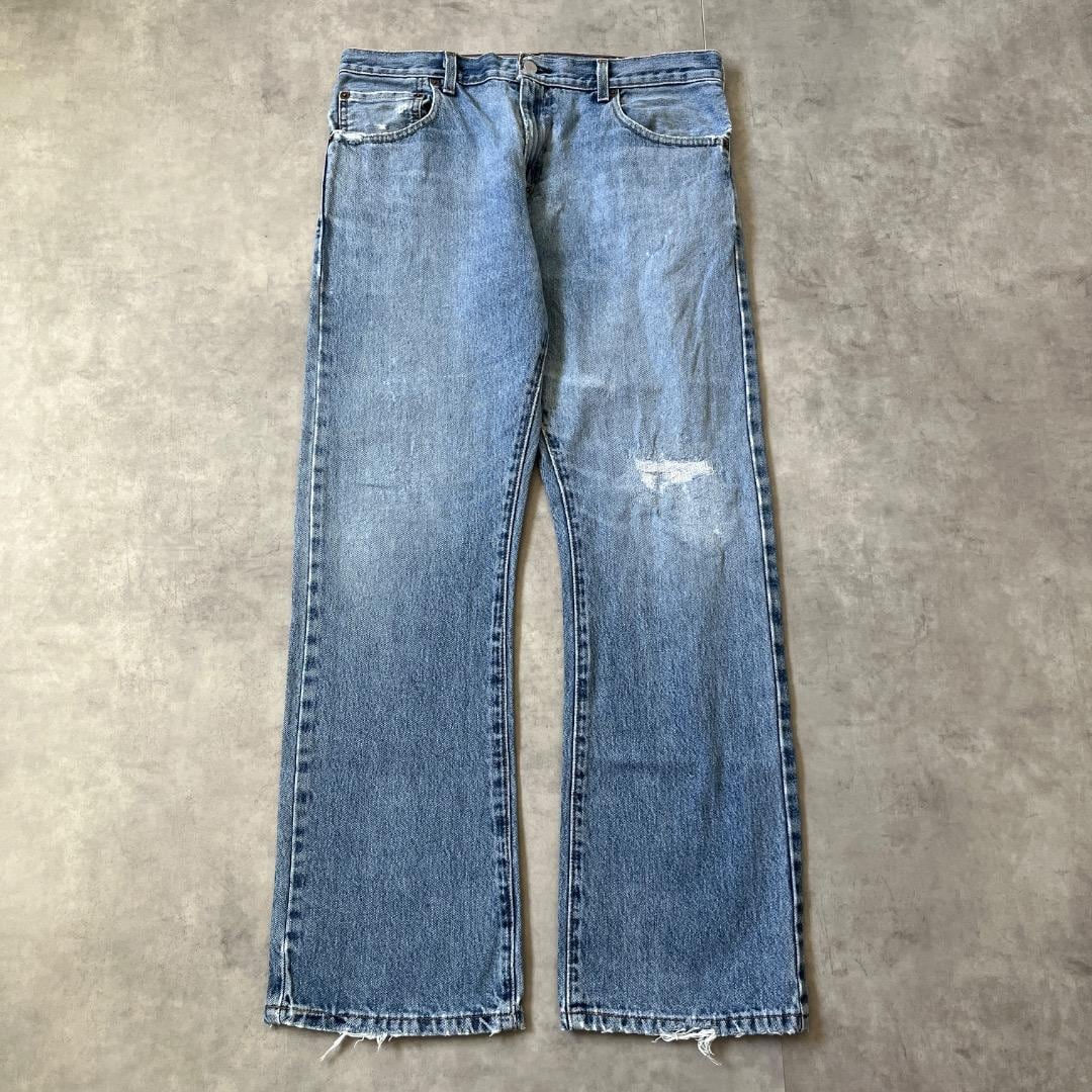 リーバイス517 Levis W34 フレアデニム 青 古着 ボトム 16996