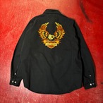 Harley-Davidson 刺繍シャツ　長袖シャツ　イーグル　ハーレー