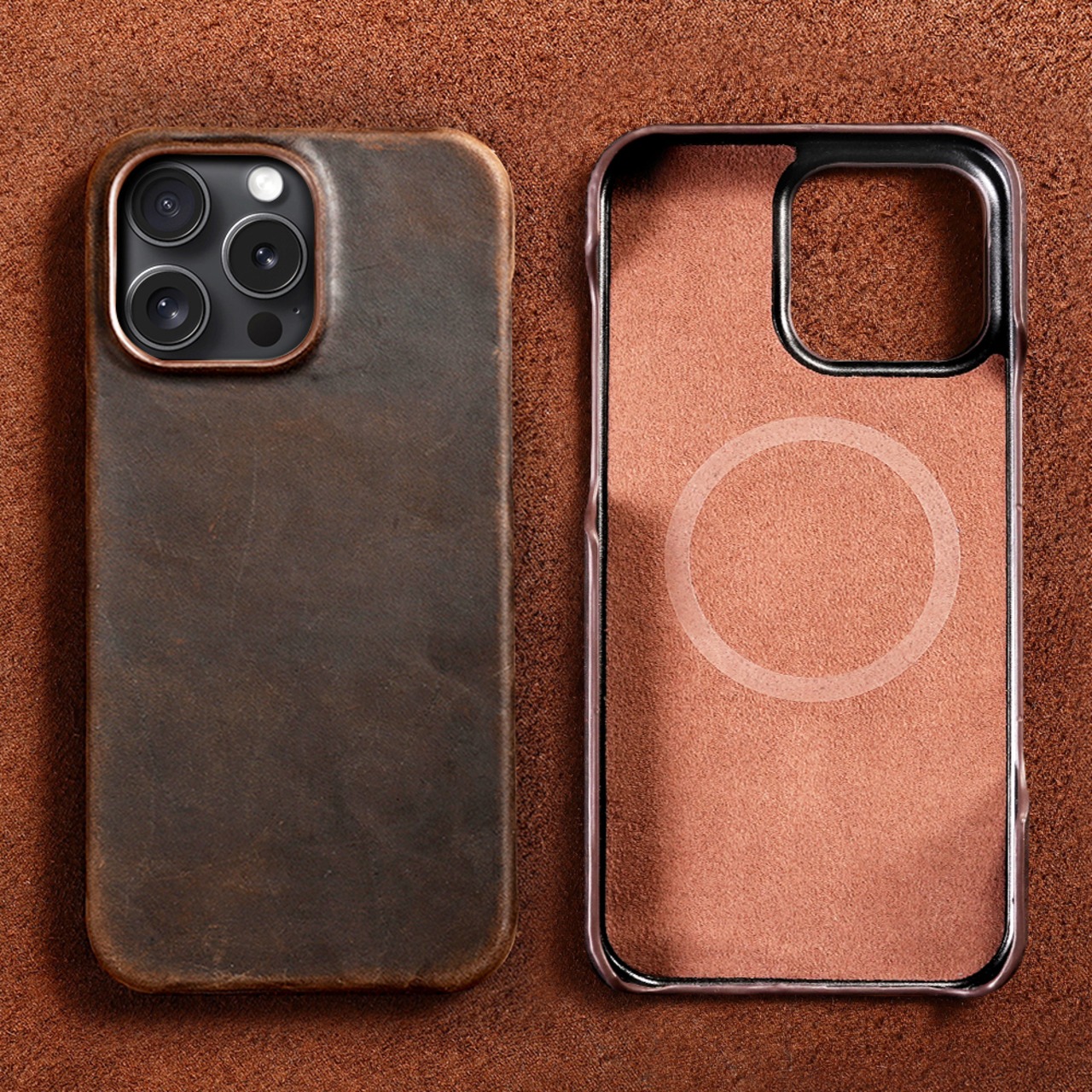 ◆iPhone17/16/15/Pro/Pro Max/Air◆ Crazy Horse Leather Phone Case / クレイジーホース 本革 スマホケース