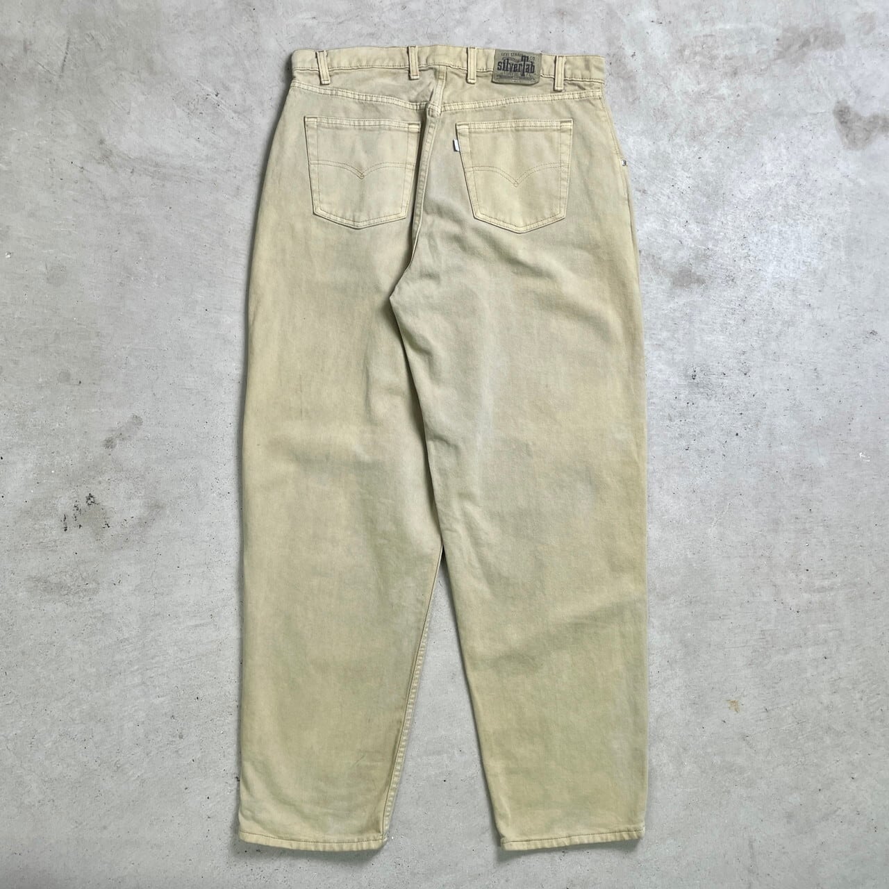 90s Levi's SILVER TAB ナイロン コットン バギー カーゴ NWT Vintage 90s Levi's Silvertab Green Cargo Parachute Pants Sz S