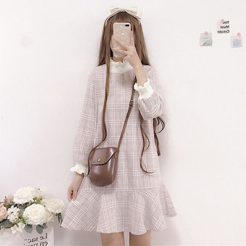 気質、小さなドレス、2020年秋、新しい女性のウエスト、薄く、フリル、小さな新鮮なドレス 萌量不足5466019347