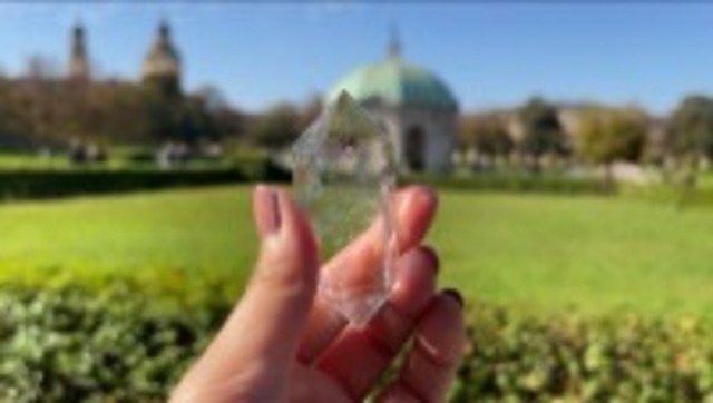 【宮廷庭園にてアチューメント】【超美石】ガーデンクォーツ　ダブルポイント（磨き石）　6201*20241116