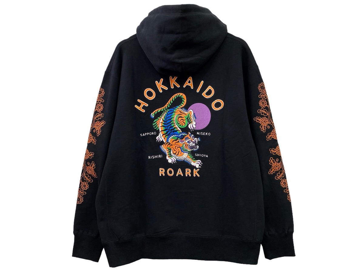 ROARK REVIVAL】Hokkaido Tiger P/O Hooded Sweat (black) | 101 