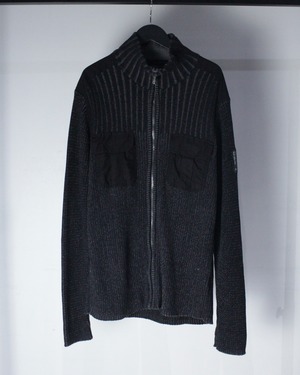 【Caka BLACK】“Calvin Klein Jeans” Switching Zip Up Knit