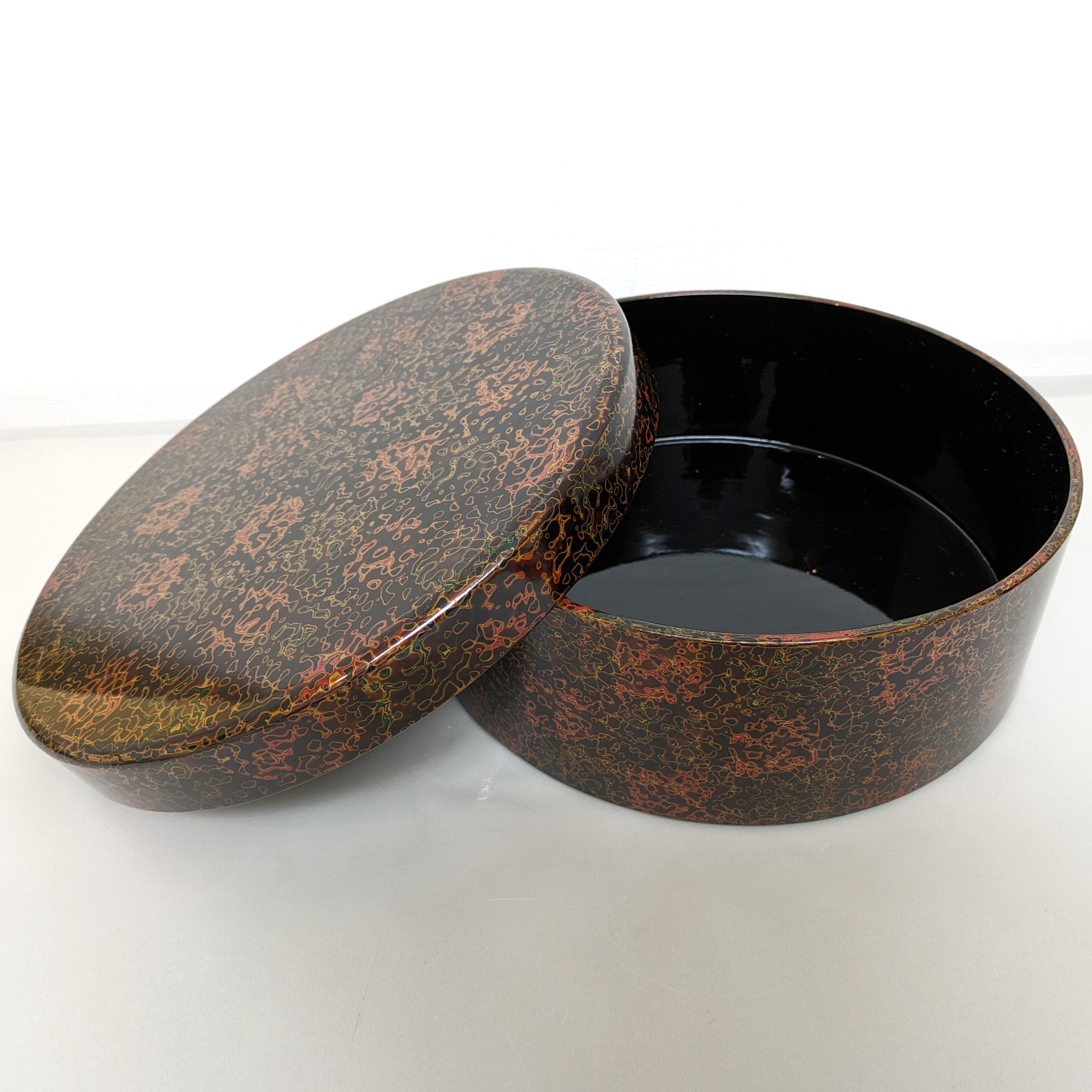 津軽塗（唐塗）バカ塗り・茶櫃・漆器・No.230531-12・梱包サイズ100