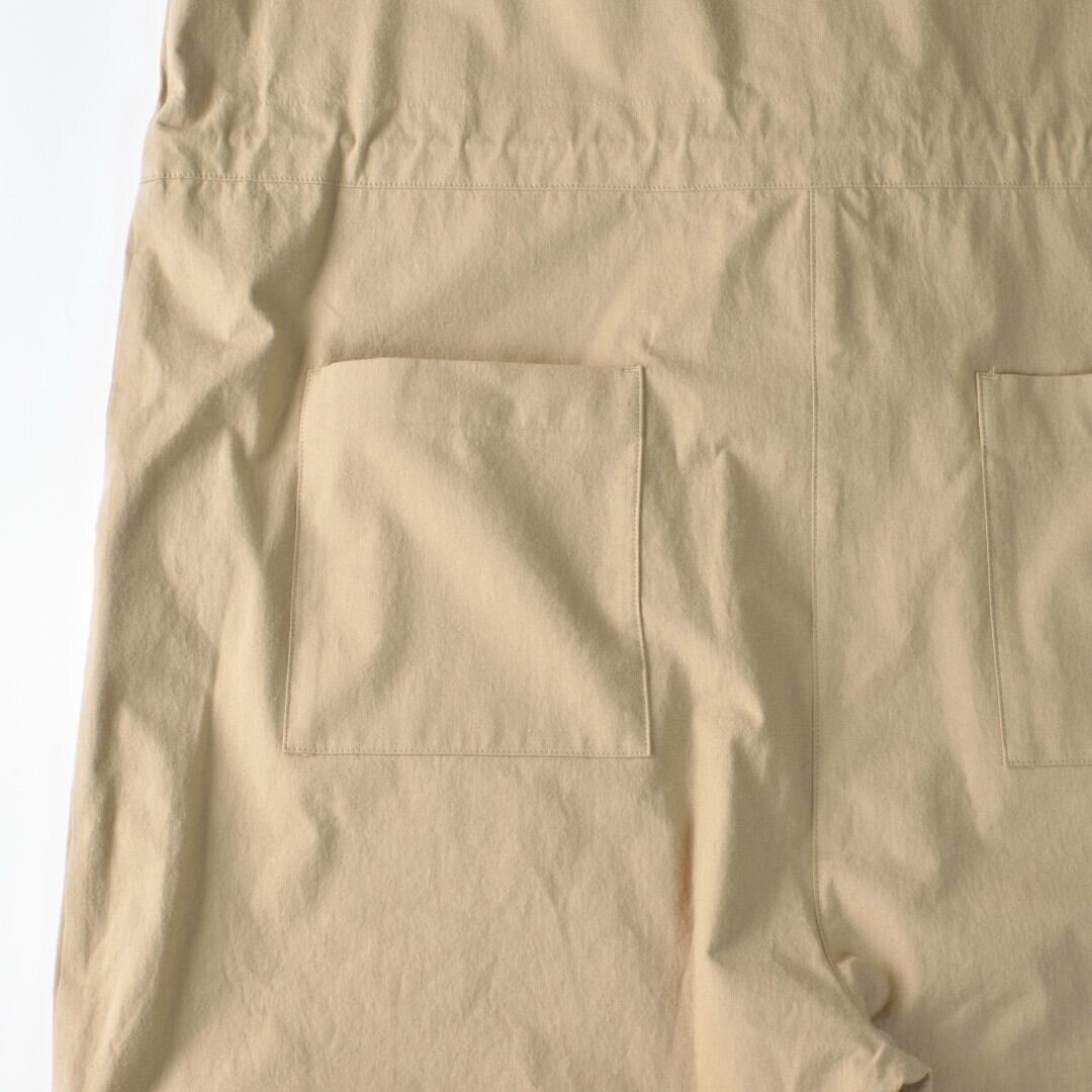 atelier naruse アトリエナルセ ヴィンテージ馬布コットンオーバーオール・ベージュ 人気のオーバーオールが再登場【送料無料】