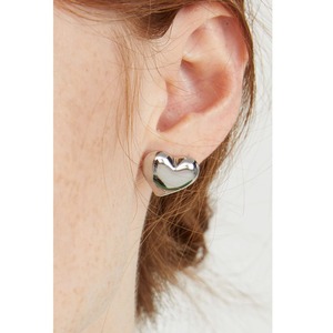 medium heart earrings <2colors,2types>