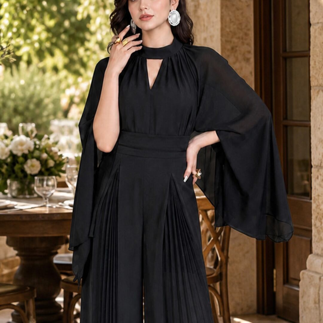 Cape Sleeve Slim Blouse (2color) V3470
