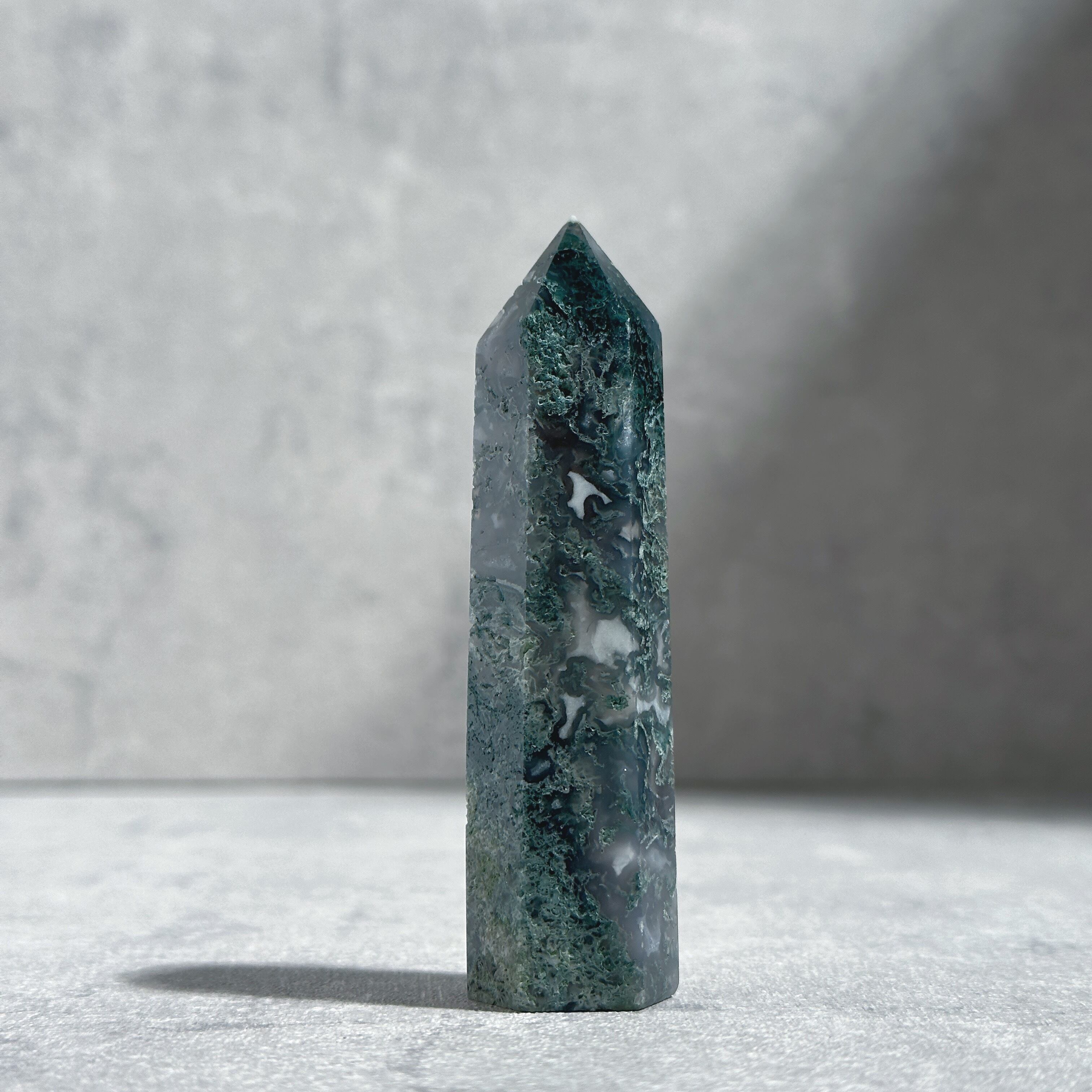 モスアゲート 天然石 タワーポイント 結晶 キラキラ✴️原石 【公式通販】