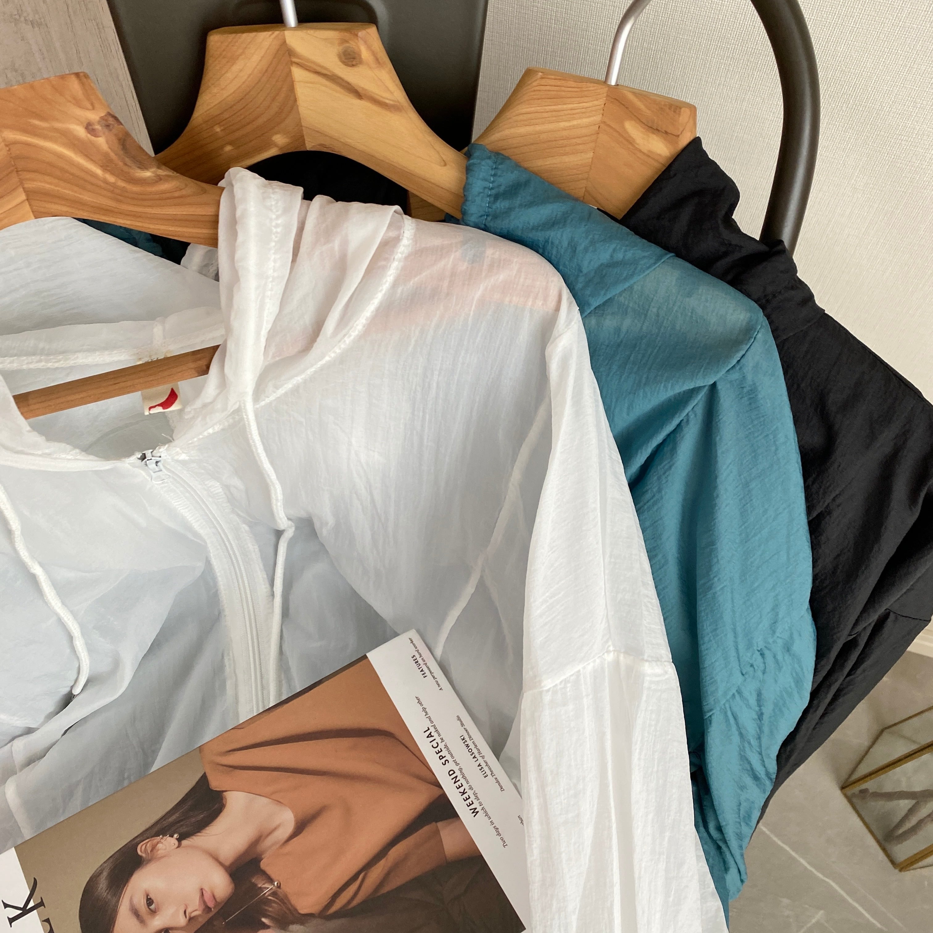 nylon thin parker【White】