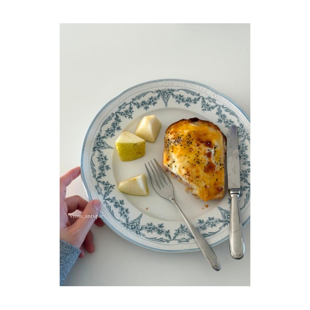 Sarreguemines    サルグミンヌ　/    “LOUIS XVI”　エンボス入りガーランドプレート　b